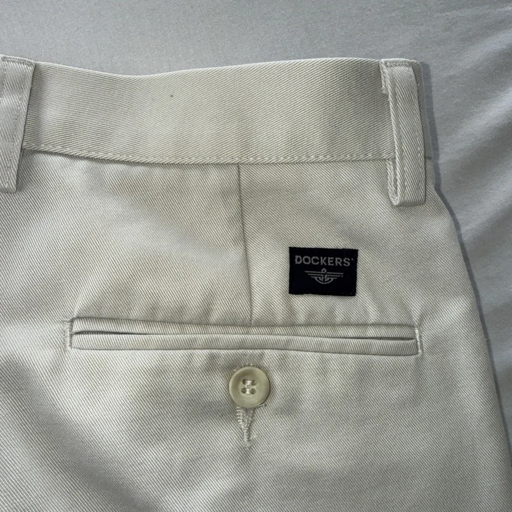 Men's Dockers Class A Cotton Flat Front Pants Lt Beige 34x34 Individual Fit